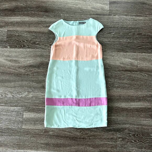 EUC Camilla and Marc Pastel Colorblock Shift Mini Dress Resort 2013 AU 8 US 4 - Picture 5 of 13